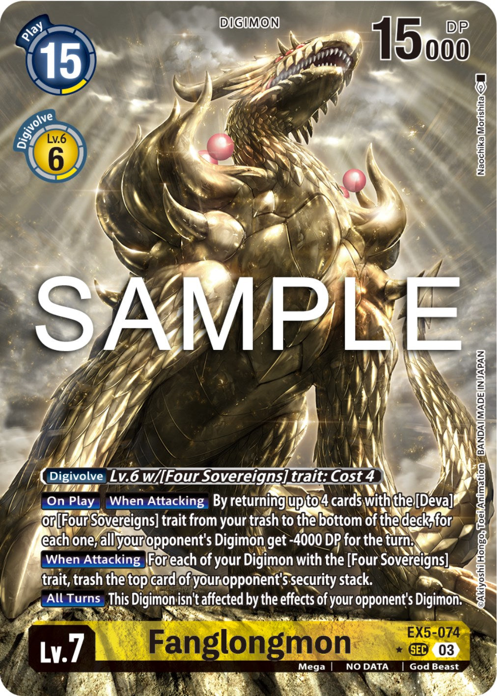 Fanglongmon [EX5-074] (Alternate Art) [Animal Colosseum] | Shuffle n Cut Hobbies & Games