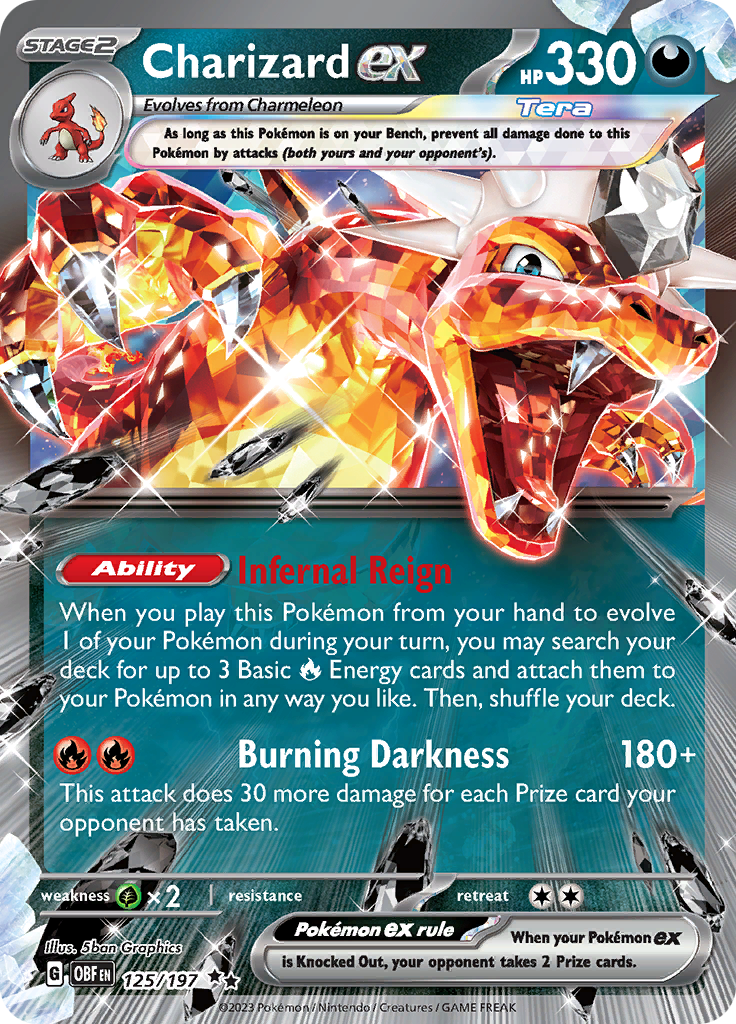 Charizard ex (125/197) [Scarlet & Violet: Obsidian Flames] | Shuffle n Cut Hobbies & Games