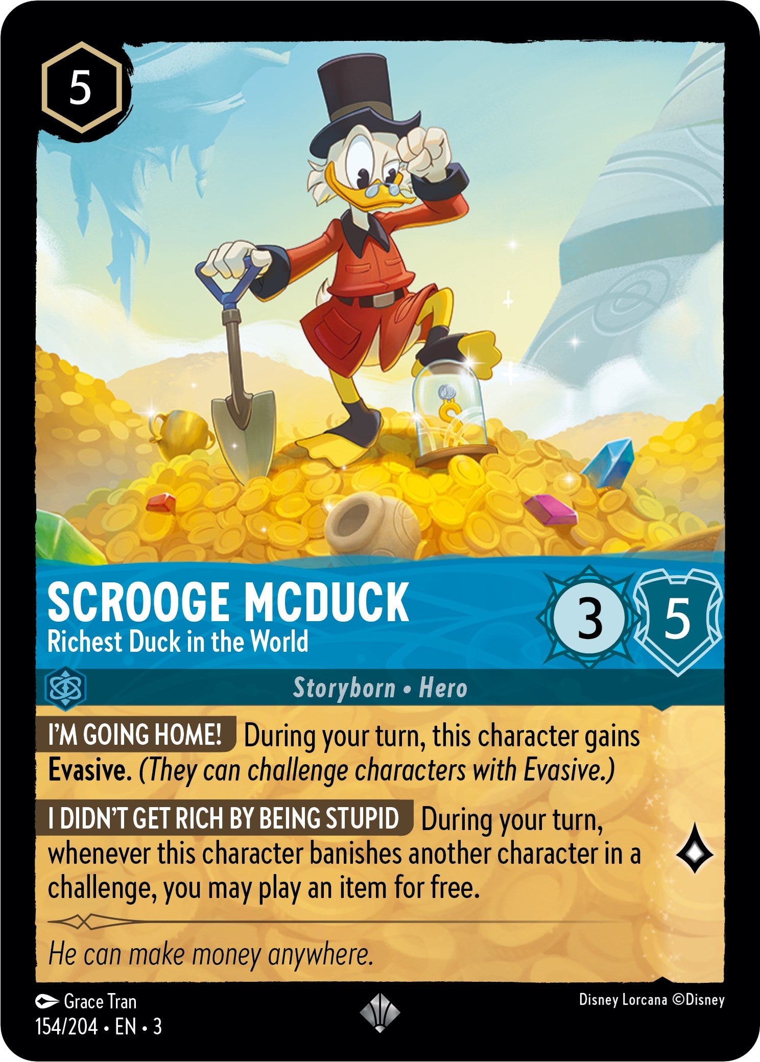 Scrooge McDuck - Richest Duck in the World (154/204) [Into the Inklands] | Shuffle n Cut Hobbies & Games