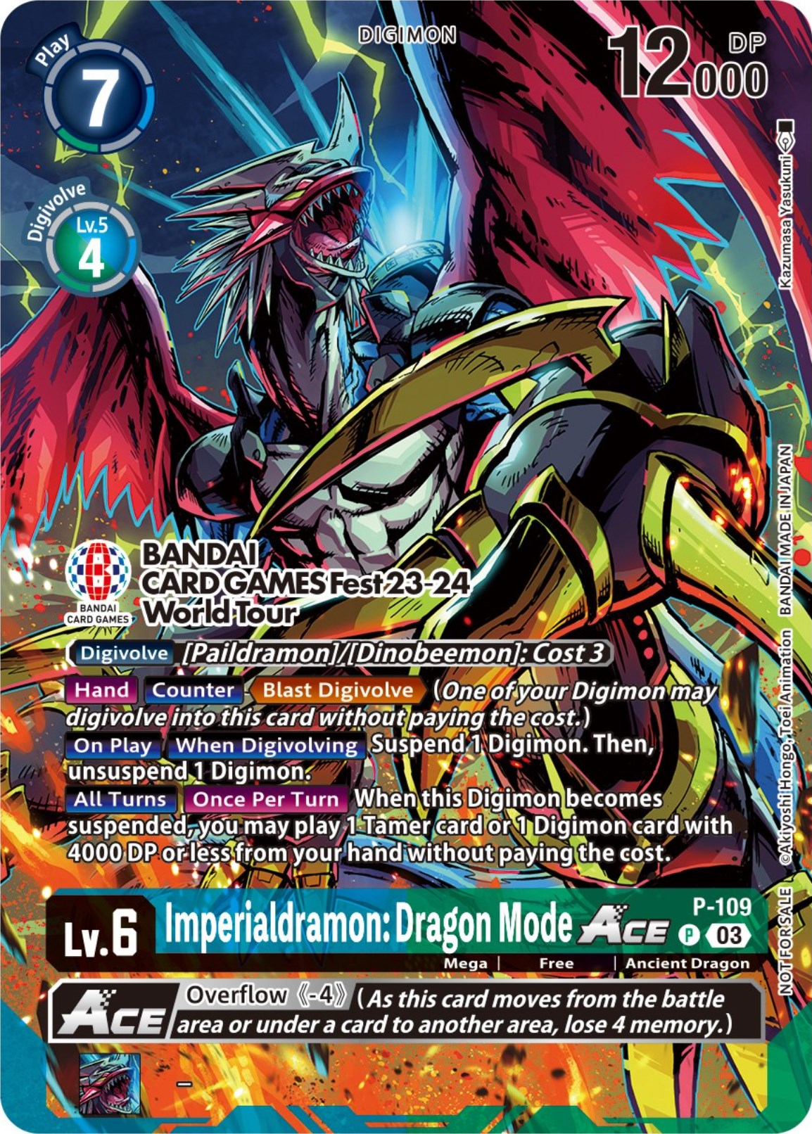 Imperialdramon: Dragon Mode Ace [P-109] (BANDAI Card Games Fest 23-24 World Tour) [Promotional Cards] | Shuffle n Cut Hobbies & Games