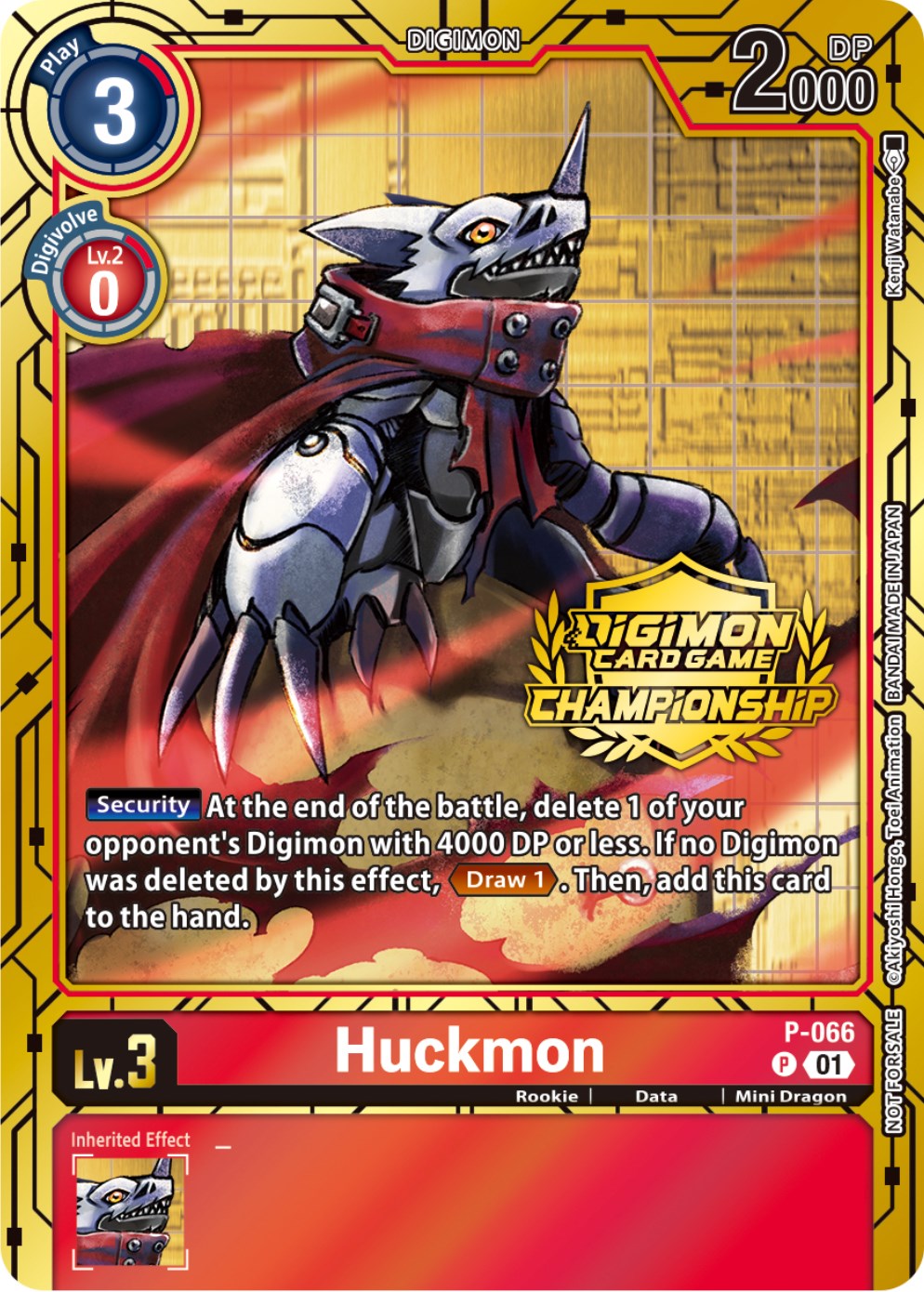 Huckmon [P-066] (Championship 2023 Gold Card Set) [Promotional Cards] | Shuffle n Cut Hobbies & Games