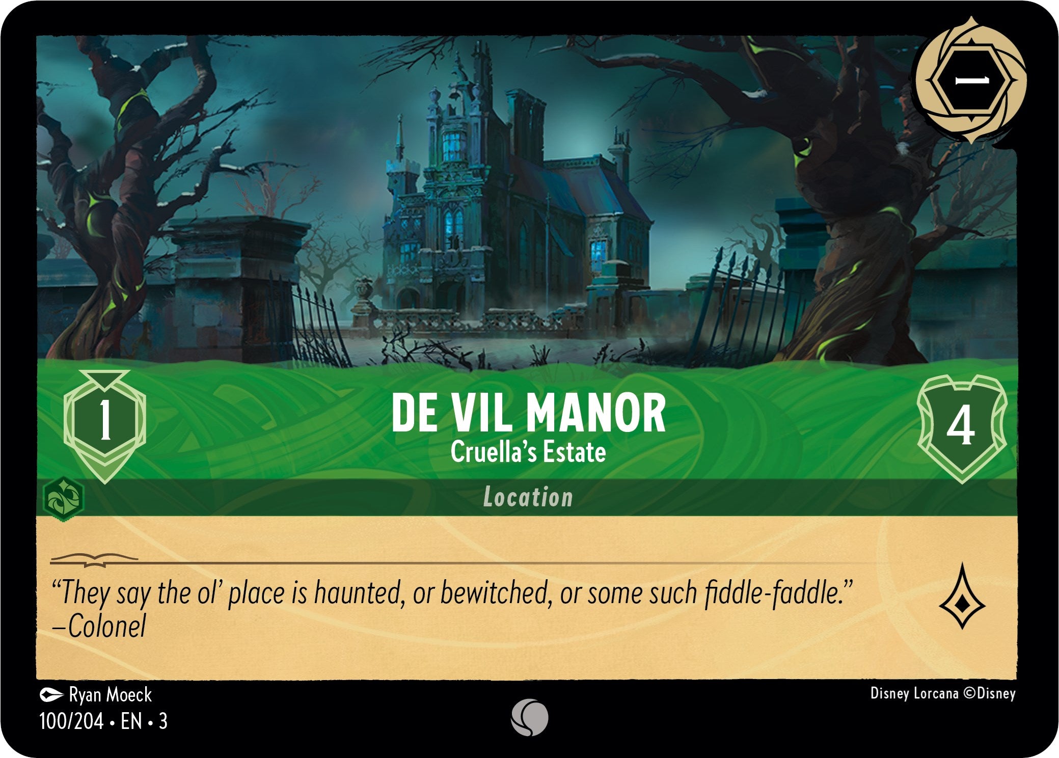 De Vil Manor - Cruella's Estate (100/204) [Into the Inklands] | Shuffle n Cut Hobbies & Games