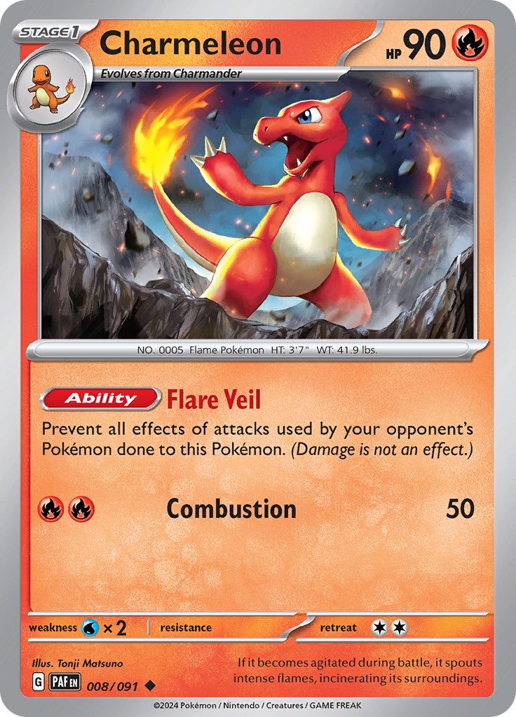 Charmeleon (008/091) [Scarlet & Violet: Paldean Fates] | Shuffle n Cut Hobbies & Games