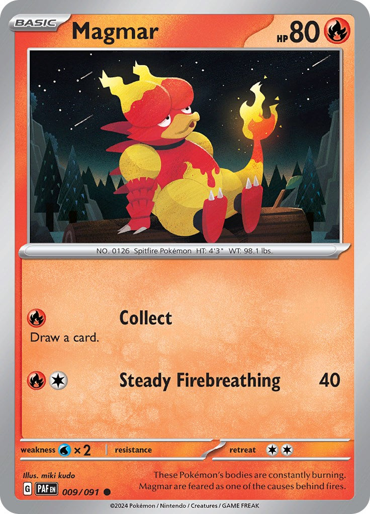 Magmar (009/091) [Scarlet & Violet: Paldean Fates] | Shuffle n Cut Hobbies & Games