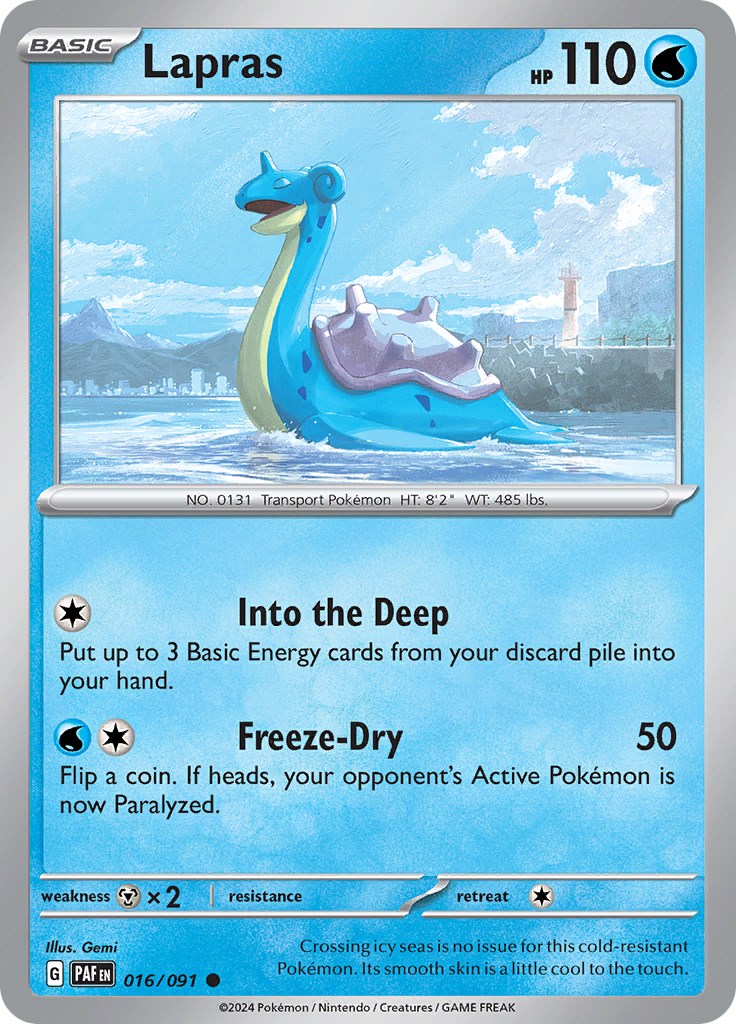 Lapras (016/091) [Scarlet & Violet: Paldean Fates] | Shuffle n Cut Hobbies & Games