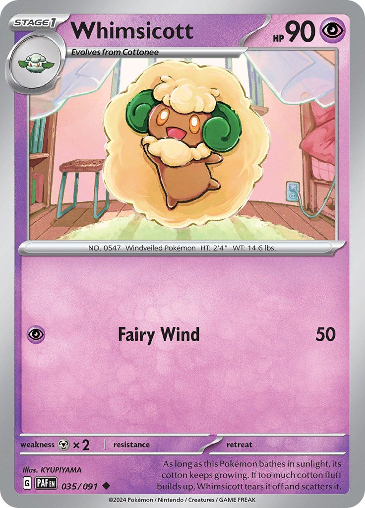 Whimsicott (035/091) [Scarlet & Violet: Paldean Fates] | Shuffle n Cut Hobbies & Games