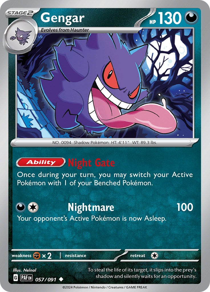 Gengar (057/091) [Scarlet & Violet: Paldean Fates] | Shuffle n Cut Hobbies & Games