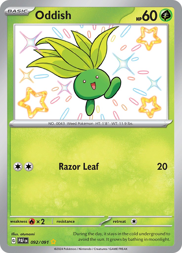 Oddish (092/091) [Scarlet & Violet: Paldean Fates] | Shuffle n Cut Hobbies & Games