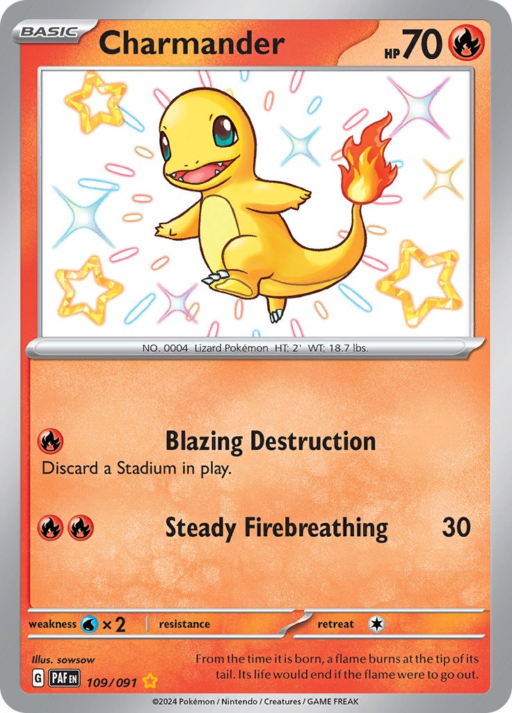 Charmander (109/091) [Scarlet & Violet: Paldean Fates] | Shuffle n Cut Hobbies & Games