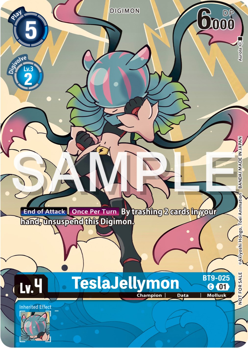 TeslaJellymon [BT9-025] (Digimon Illustration Competition Pack 2023) [X Record Promos] | Shuffle n Cut Hobbies & Games