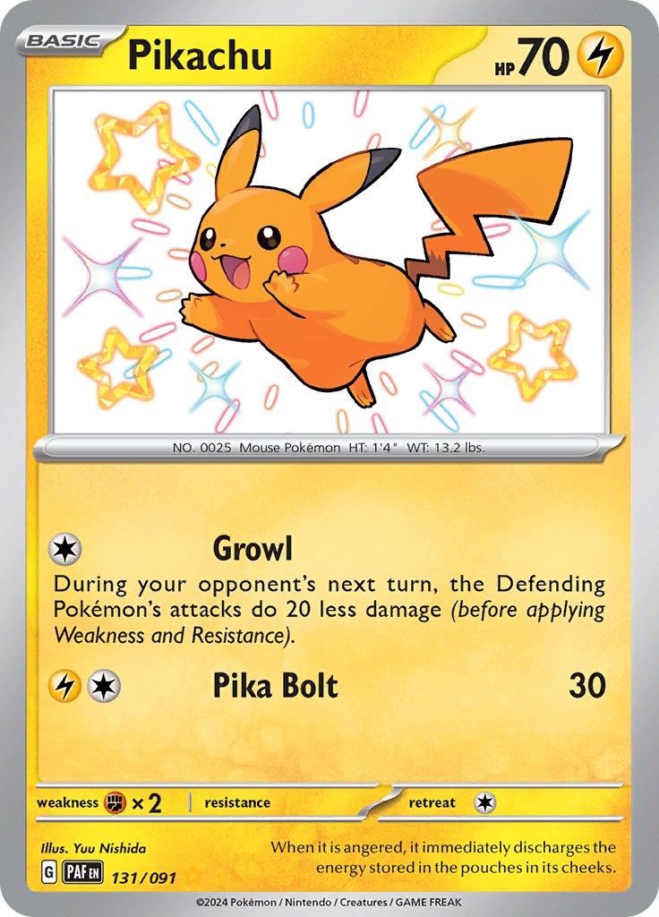 Pikachu (131/091) [Scarlet & Violet: Paldean Fates] | Shuffle n Cut Hobbies & Games