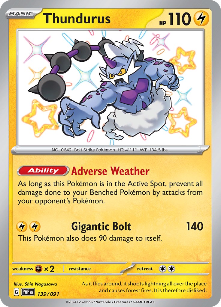 Thundurus (139/091) [Scarlet & Violet: Paldean Fates] | Shuffle n Cut Hobbies & Games