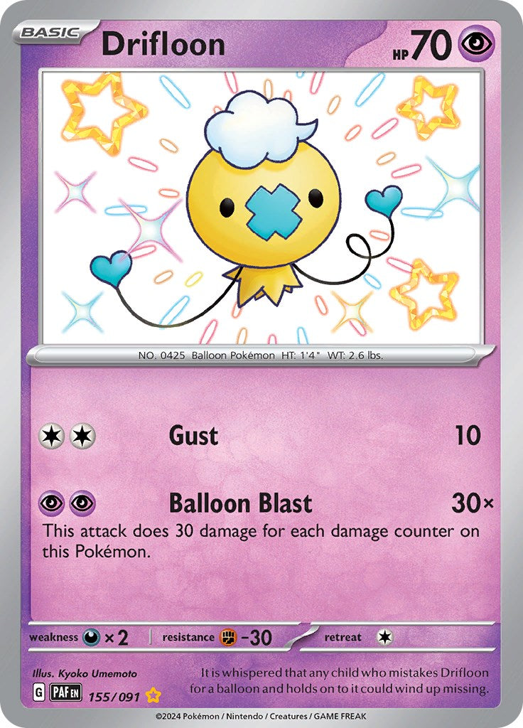 Drifloon (155/091) [Scarlet & Violet: Paldean Fates] | Shuffle n Cut Hobbies & Games