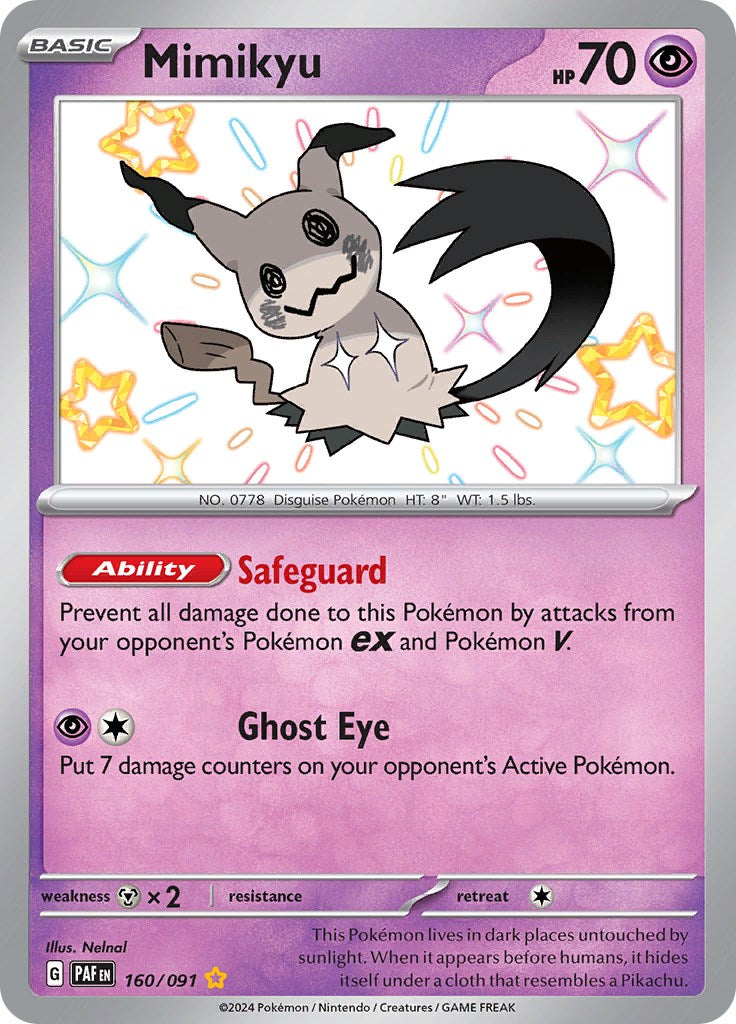 Mimikyu -160/091 [Scarlet & Violet: Paldean Fates] | Shuffle n Cut Hobbies & Games