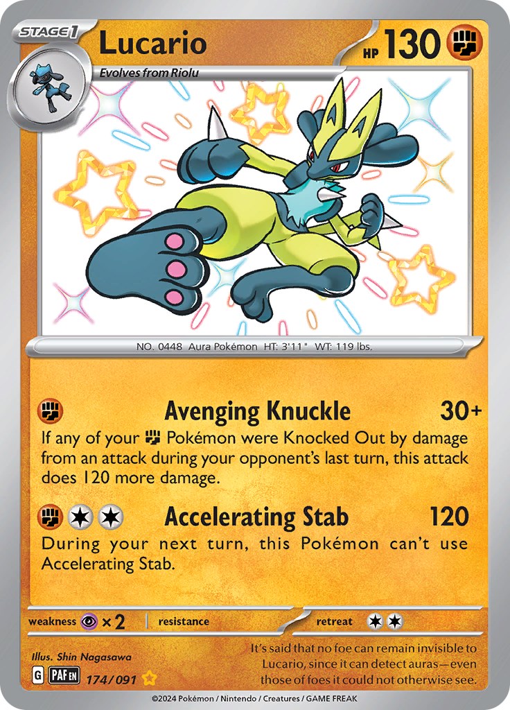 Lucario (174/091) [Scarlet & Violet: Paldean Fates] | Shuffle n Cut Hobbies & Games