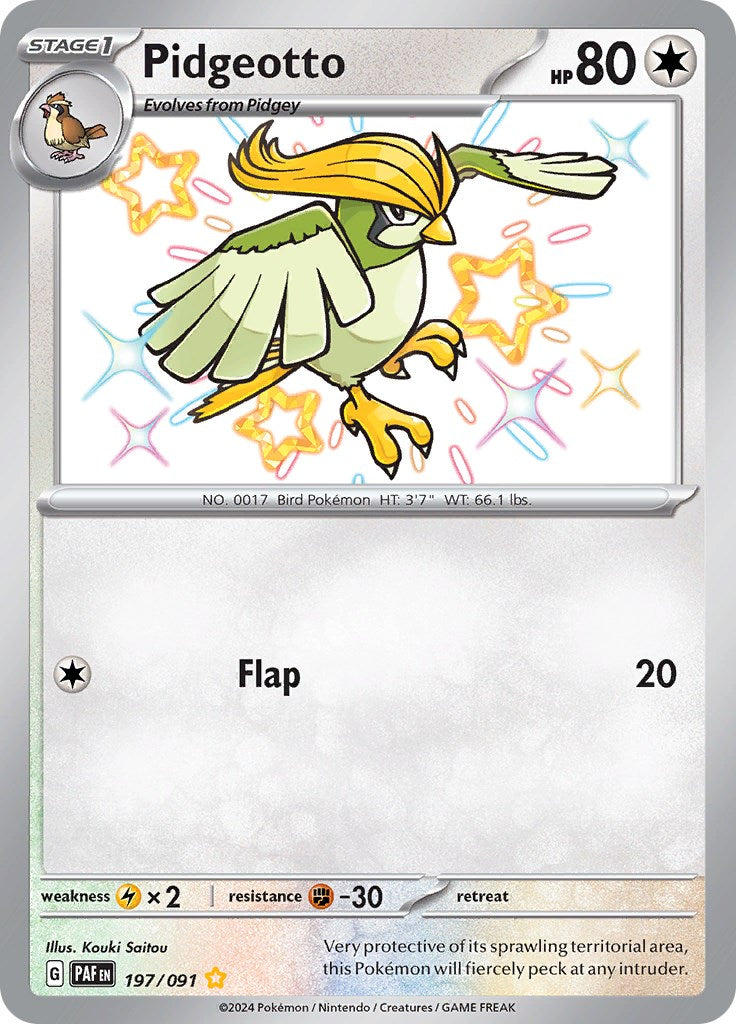 Pidgeotto (197/091) [Scarlet & Violet: Paldean Fates] | Shuffle n Cut Hobbies & Games