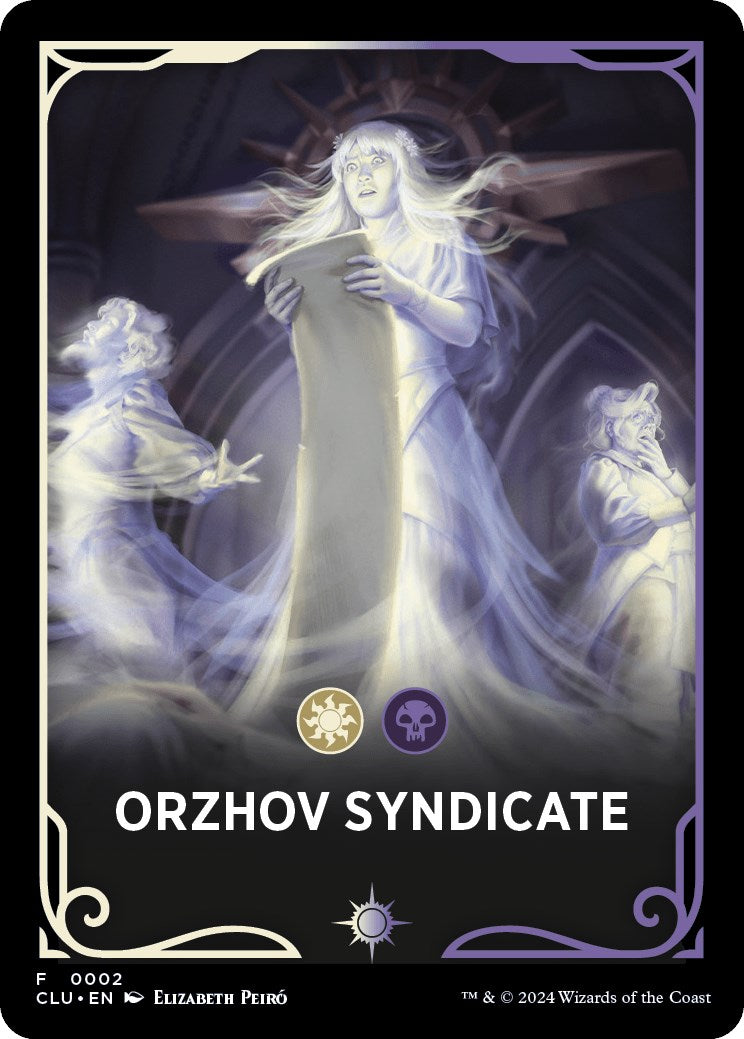 Orzhov Syndicate Theme Card [Ravnica: Clue Edition Tokens] | Shuffle n Cut Hobbies & Games