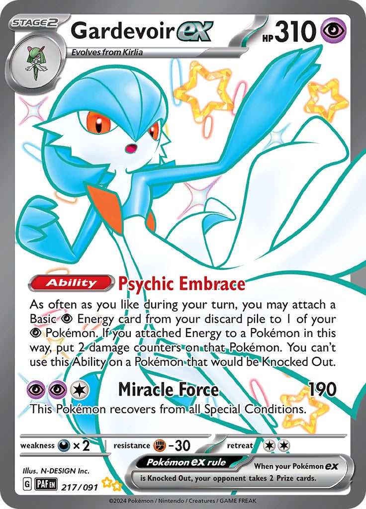 Gardevoir ex (217/091) [Scarlet & Violet: Paldean Fates] | Shuffle n Cut Hobbies & Games