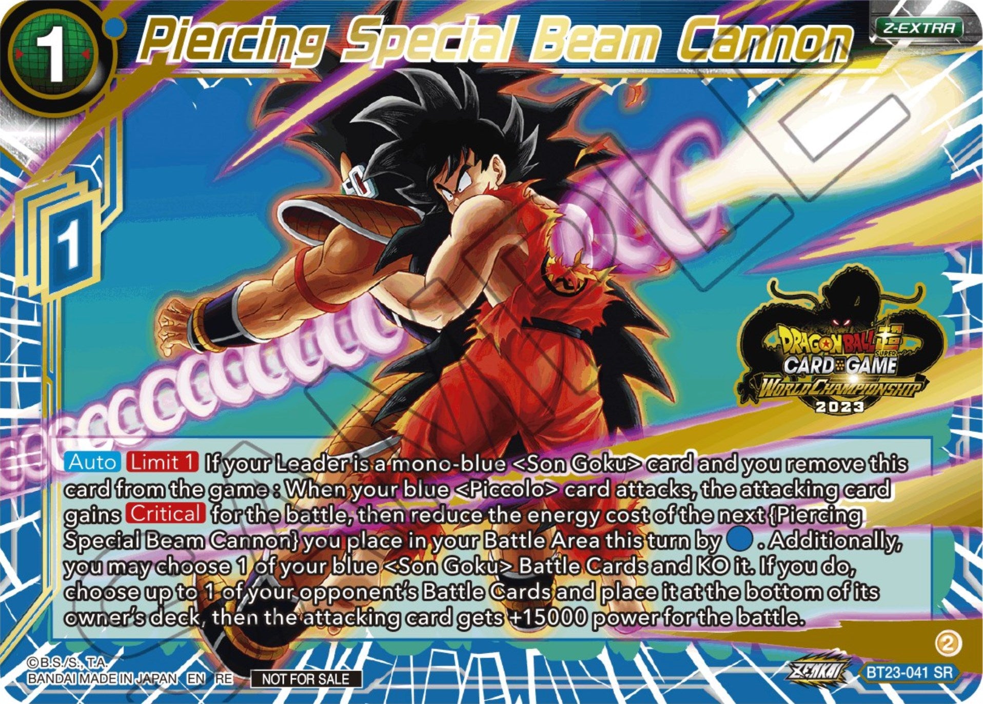 Piercing Special Beam Cannon (2023 World Championship Z-Extra Card Set) (BT23-041) [Tournament Promotion Cards] | Shuffle n Cut Hobbies & Games