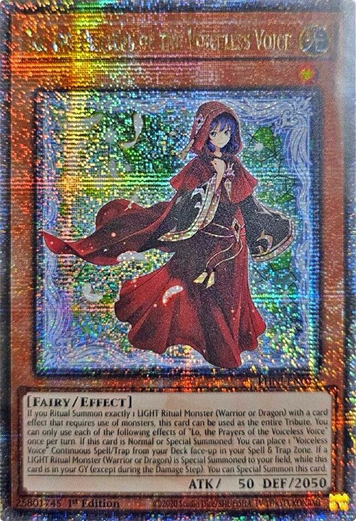 Lo, the Prayers of the Voiceless Voice [PHNI-EN019] Quarter Century Secret Rare | Shuffle n Cut Hobbies & Games