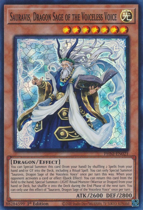 Sauravis, Dragon Sage of the Voiceless Voice [PHNI-EN021] Super Rare | Shuffle n Cut Hobbies & Games