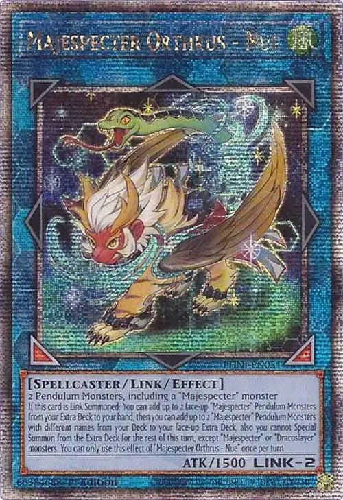 Majespecter Orthrus - Nue [PHNI-EN051] Quarter Century Secret Rare | Shuffle n Cut Hobbies & Games