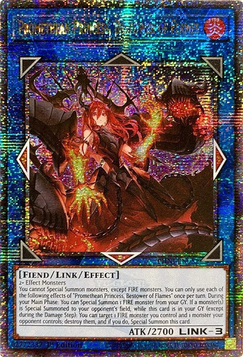 Promethean Princess, Bestower of Flames [PHNI-EN052] Quarter Century Secret Rare | Shuffle n Cut Hobbies & Games