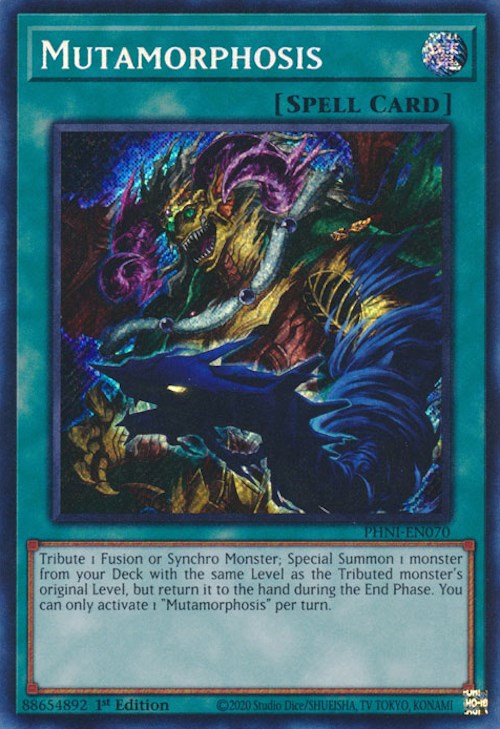 Mutamorphosis [PHNI-EN070] Secret Rare | Shuffle n Cut Hobbies & Games