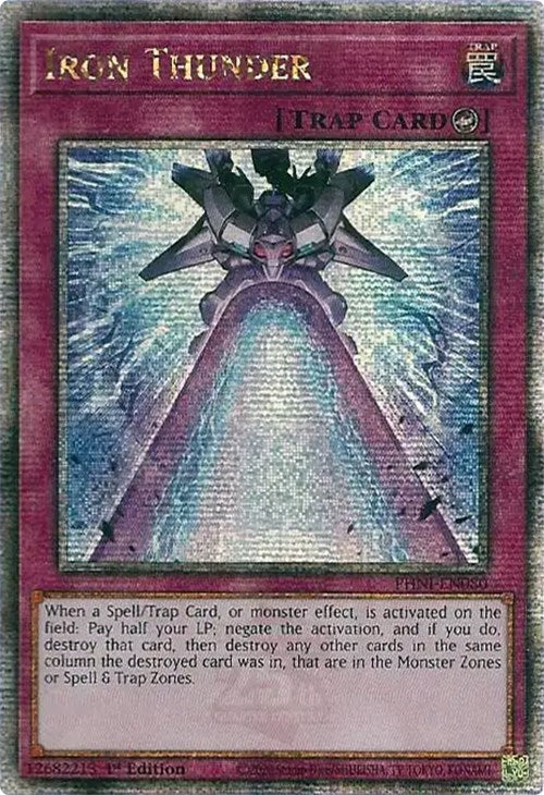 Iron Thunder [PHNI-EN080] Quarter Century Secret Rare | Shuffle n Cut Hobbies & Games