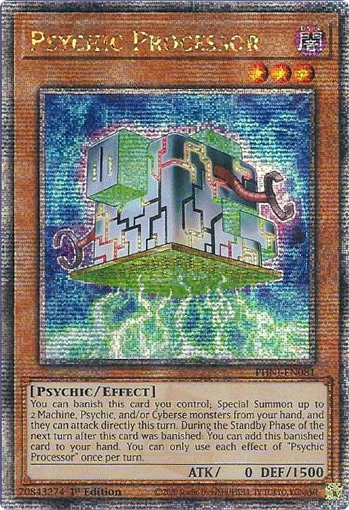 Psychic Processor [PHNI-EN081] Quarter Century Secret Rare | Shuffle n Cut Hobbies & Games