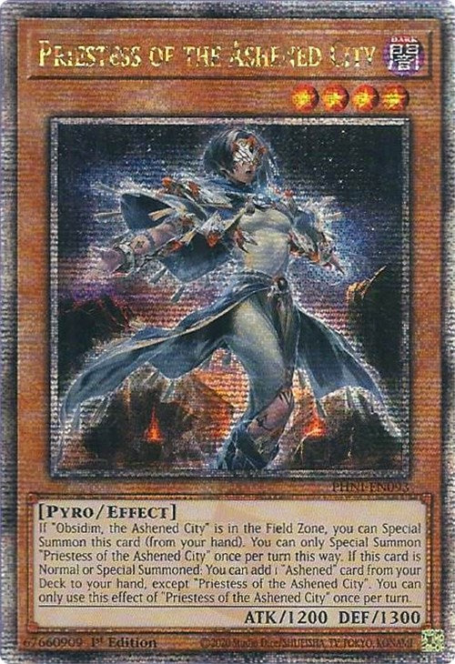 Priestess of the Ashened City [PHNI-EN093] Quarter Century Secret Rare | Shuffle n Cut Hobbies & Games