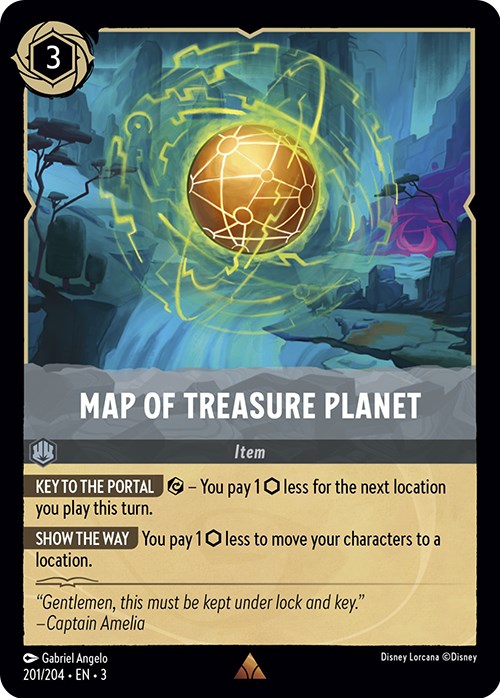 Map of Treasure Planet (201/204) [Into the Inklands] | Shuffle n Cut Hobbies & Games