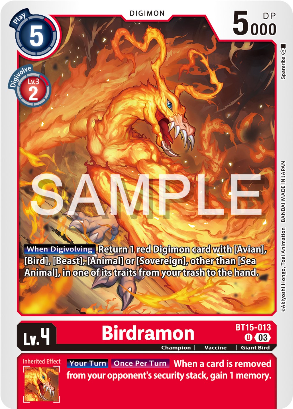 Birdramon [BT15-013] [Exceed Apocalypse] | Shuffle n Cut Hobbies & Games