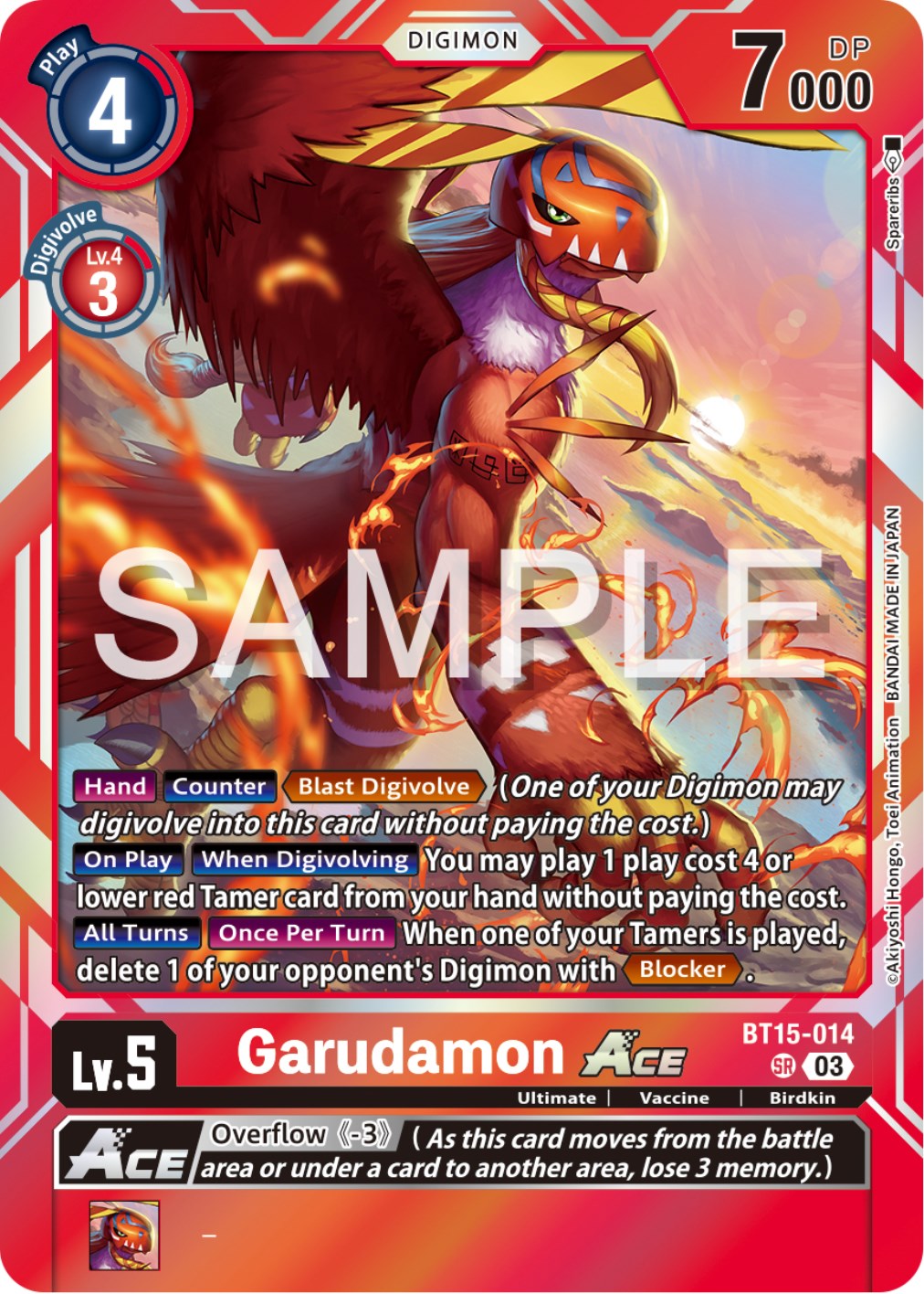 Garudamon Ace [BT15-014] [Exceed Apocalypse] | Shuffle n Cut Hobbies & Games