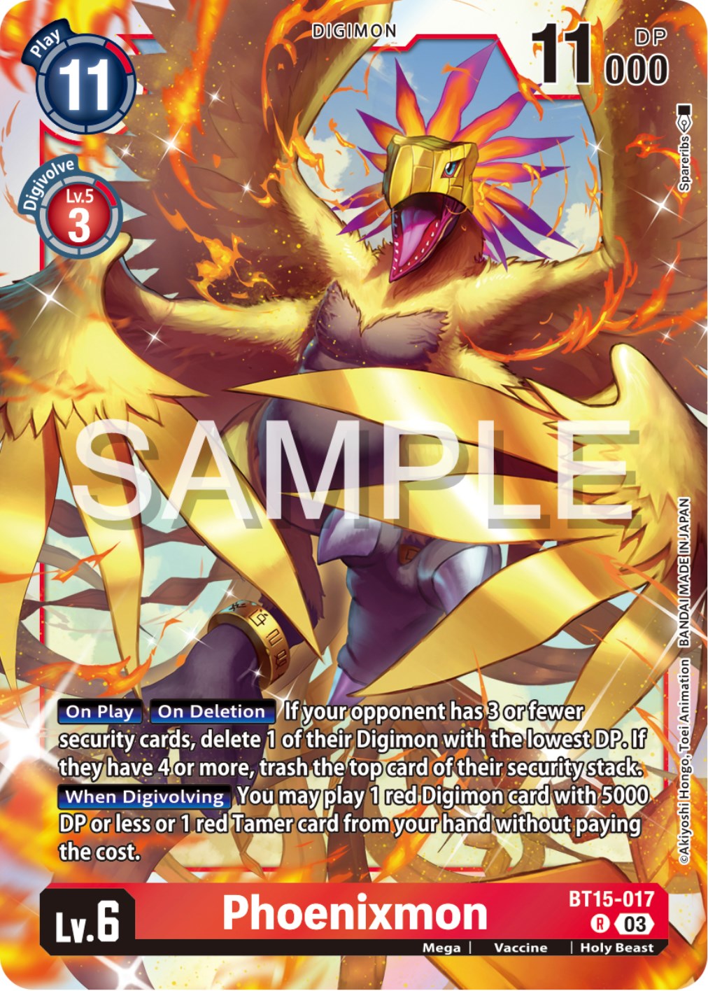 Phoenixmon [BT15-017] [Exceed Apocalypse] | Shuffle n Cut Hobbies & Games