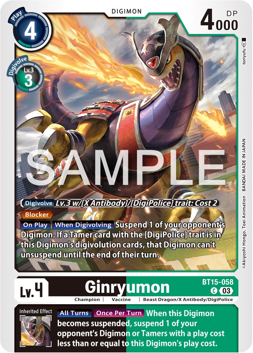 Ginryumon [BT15-058] [Exceed Apocalypse] | Shuffle n Cut Hobbies & Games