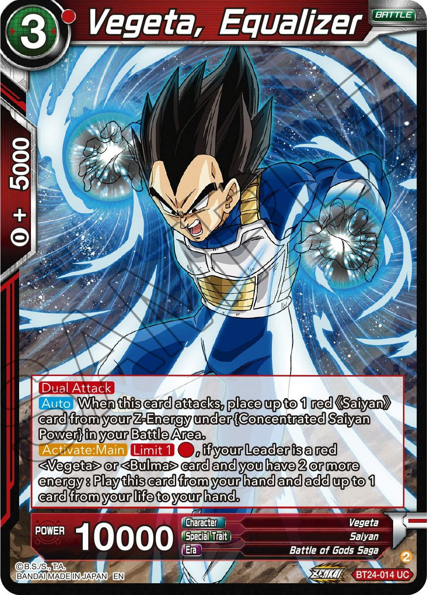 Vegeta, Equalizer (BT24-014) [Beyond Generations] | Shuffle n Cut Hobbies & Games