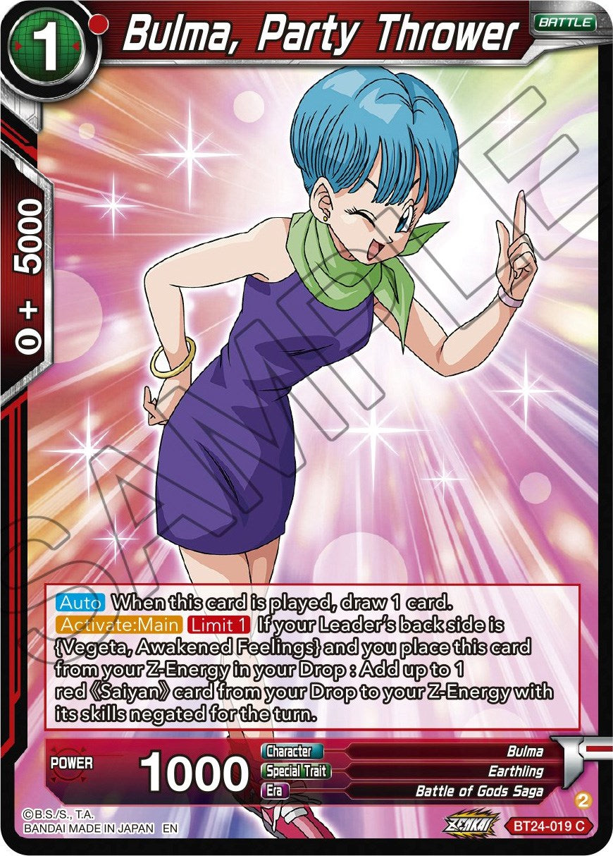 Bulma, Party Thrower (BT24-019) [Beyond Generations] | Shuffle n Cut Hobbies & Games