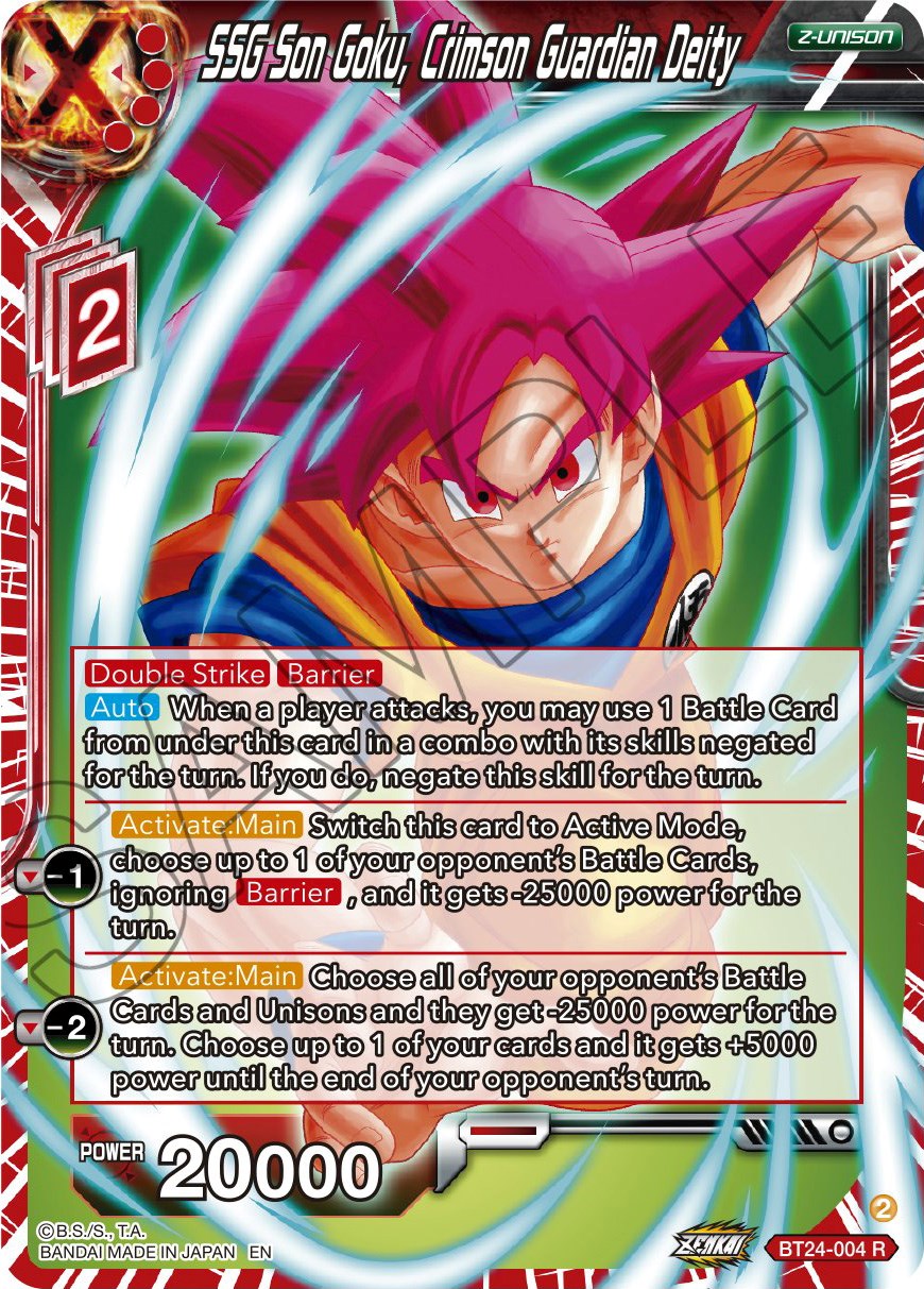 SSG Son Goku, Crimson Guardian Deity (BT24-004) [Beyond Generations] | Shuffle n Cut Hobbies & Games