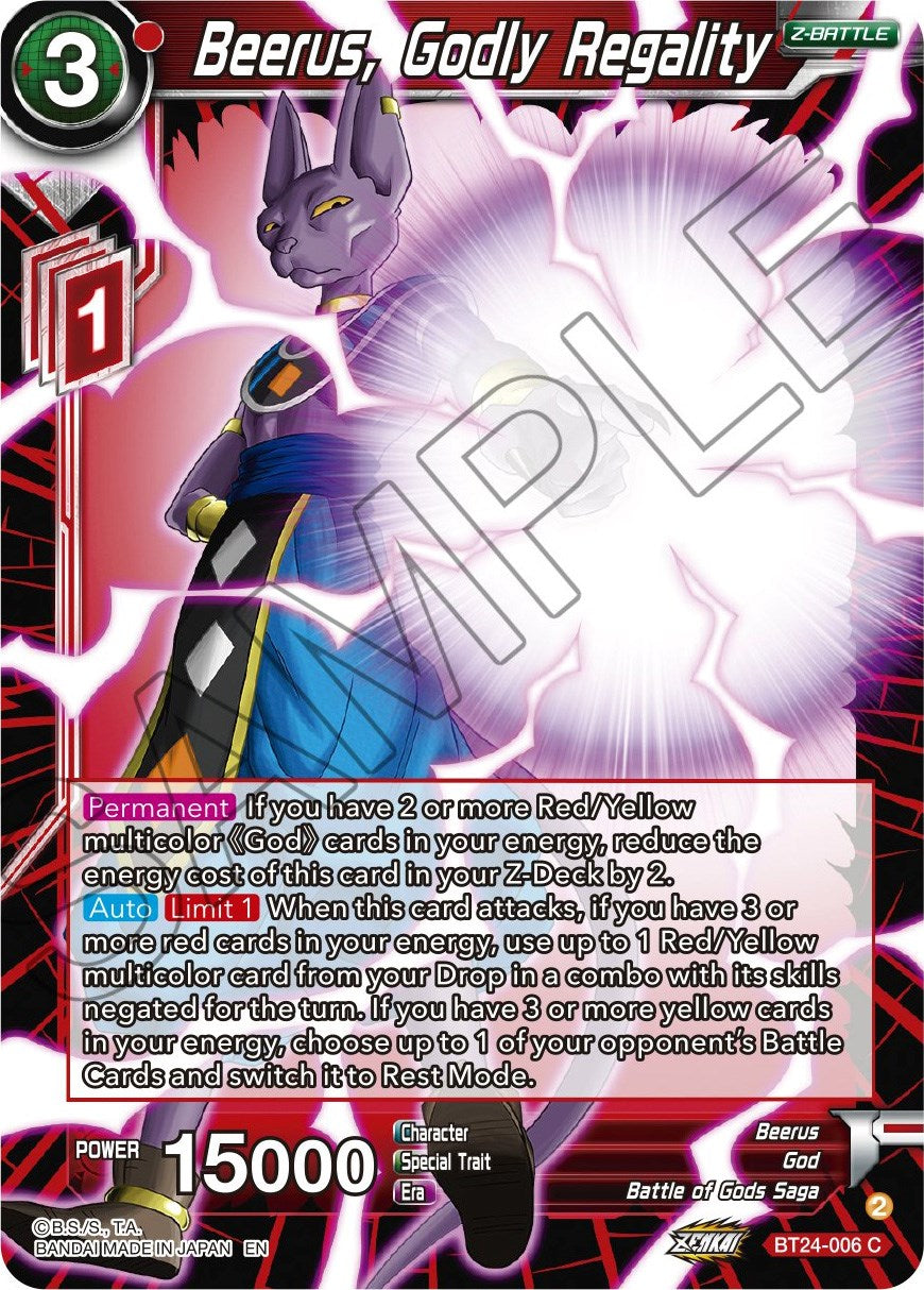 Beerus, Godly Regality (BT24-006) [Beyond Generations] | Shuffle n Cut Hobbies & Games