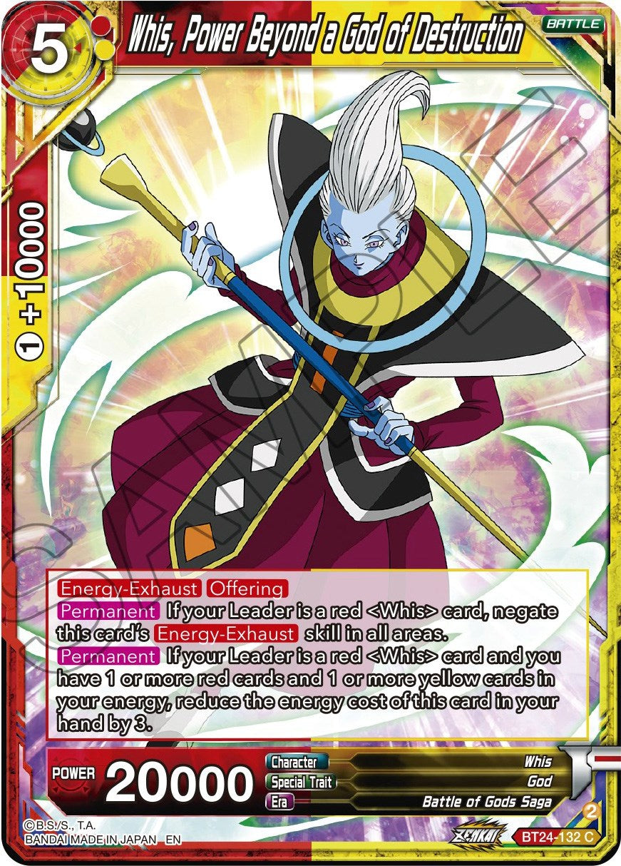 Whis, Power Beyond a God of Destruction (BT24-132) [Beyond Generations] | Shuffle n Cut Hobbies & Games