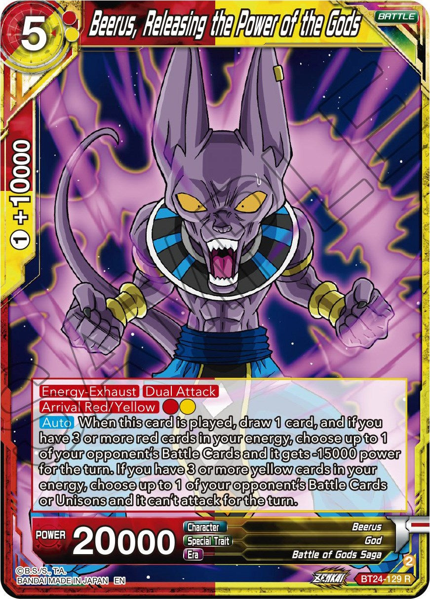 Beerus, Releasing the Power of the Gods (BT24-129) [Beyond Generations] | Shuffle n Cut Hobbies & Games