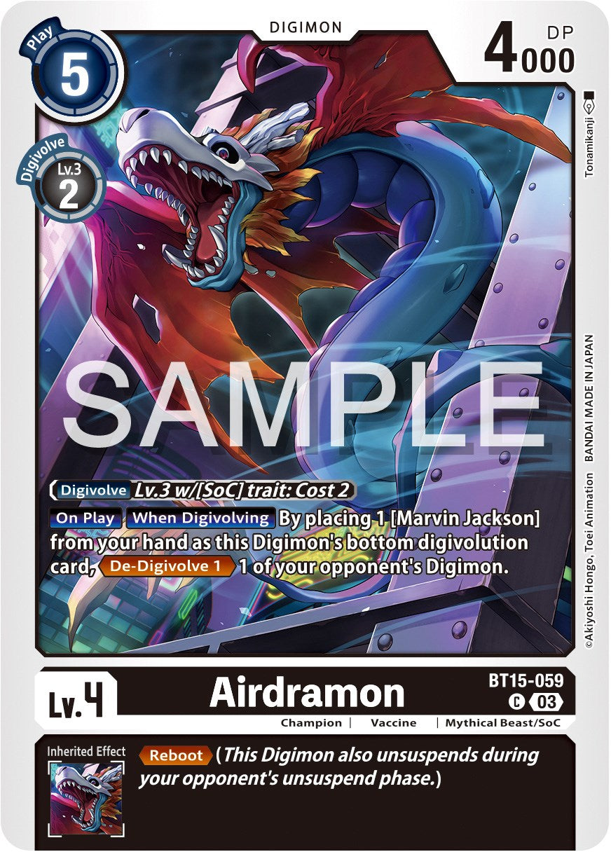 Airdramon [BT15-059] [Exceed Apocalypse] | Shuffle n Cut Hobbies & Games