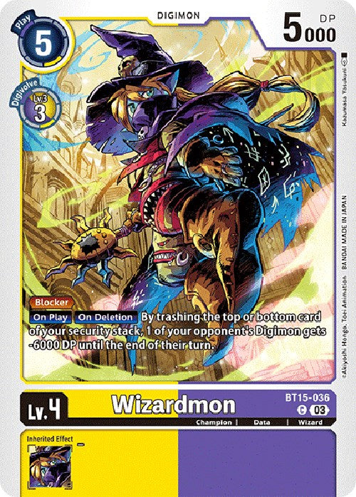 Wizardmon [BT15-036] [Exceed Apocalypse] | Shuffle n Cut Hobbies & Games