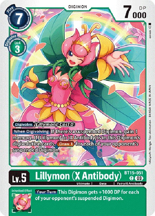 Lillymon (X Antibody) [BT15-051] [Exceed Apocalypse] | Shuffle n Cut Hobbies & Games