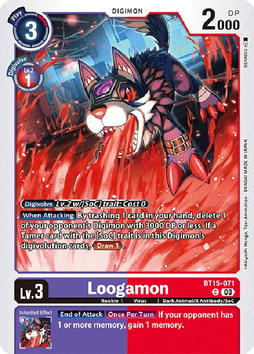 Loogamon [BT15-071] [Exceed Apocalypse] | Shuffle n Cut Hobbies & Games