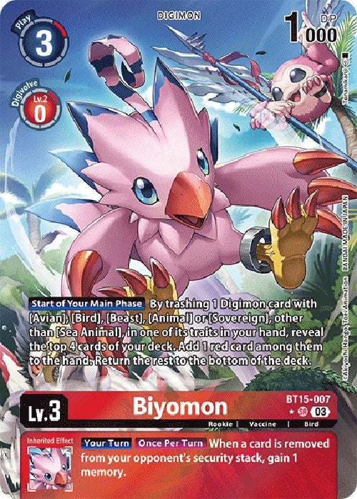 Biyomon [BT15-007] (Alternate Art) [Exceed Apocalypse] | Shuffle n Cut Hobbies & Games