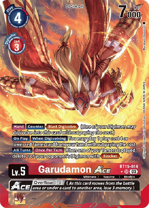 Garudamon Ace [BT15-014] (Alternate Art) [Exceed Apocalypse] | Shuffle n Cut Hobbies & Games