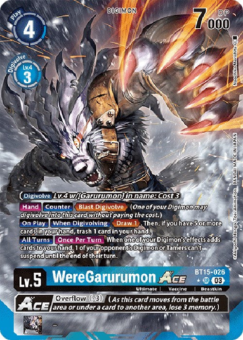 WereGarurumon Ace [BT15-026] (Alternate Art) [Exceed Apocalypse] | Shuffle n Cut Hobbies & Games