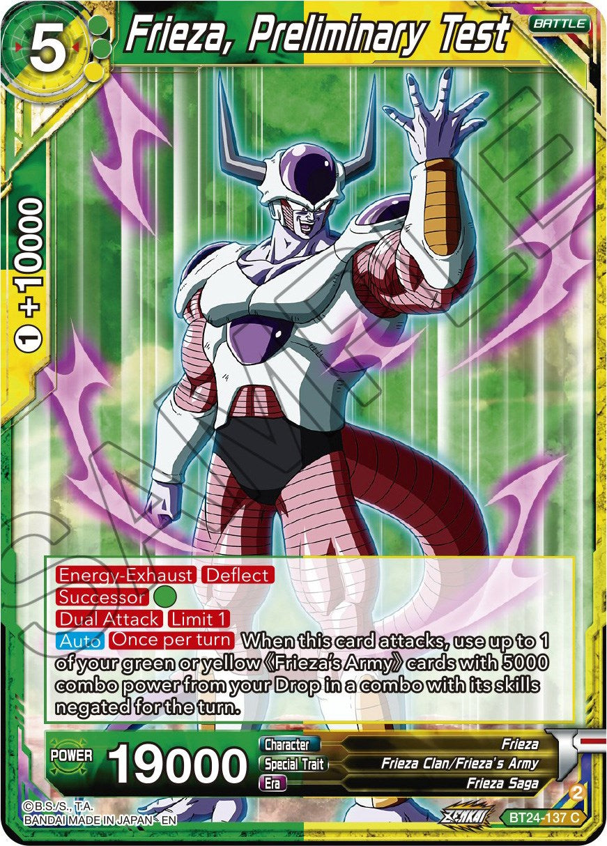 Frieza, Preliminary Test (BT24-137) [Beyond Generations] | Shuffle n Cut Hobbies & Games